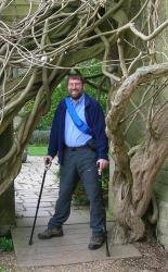 Practicing walking at Nymans Gardens