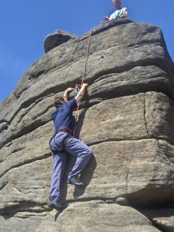 Keith Climbing in the Peak District